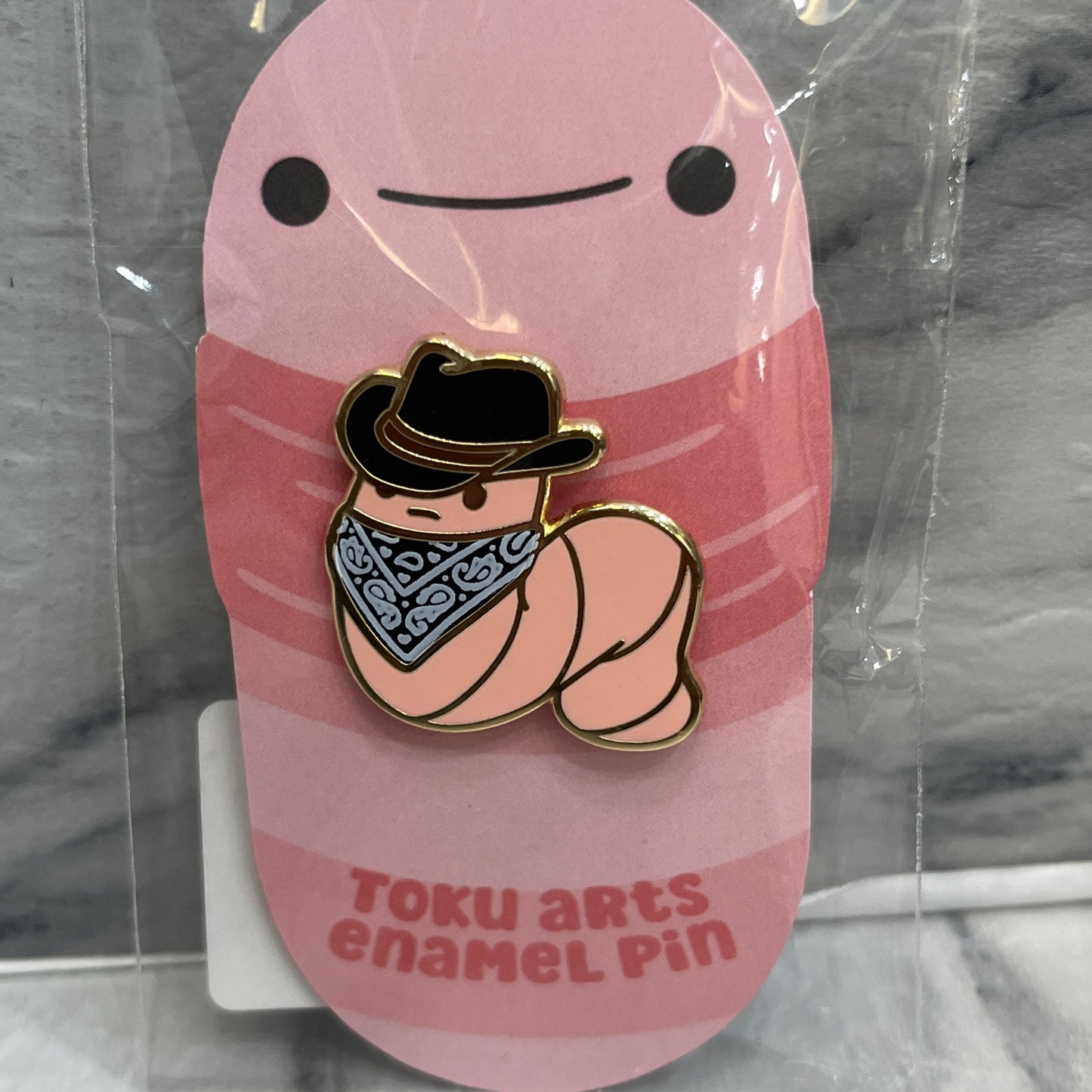 Cowboy Worm Enamel Pin