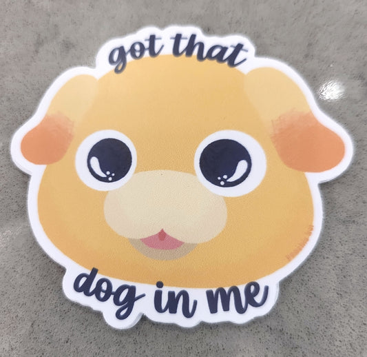 dog in me sticker