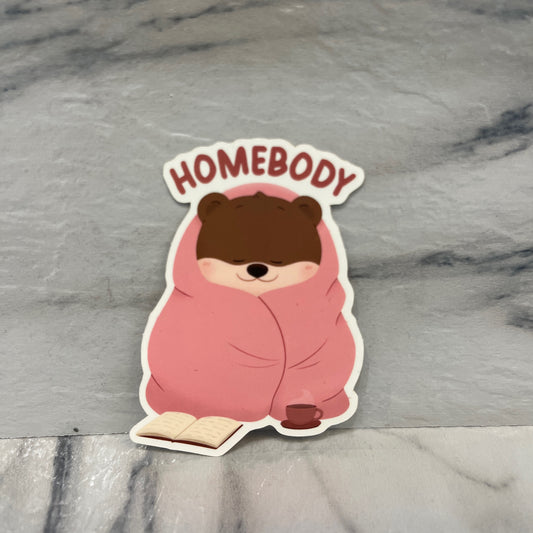 Homebody Otter sticker