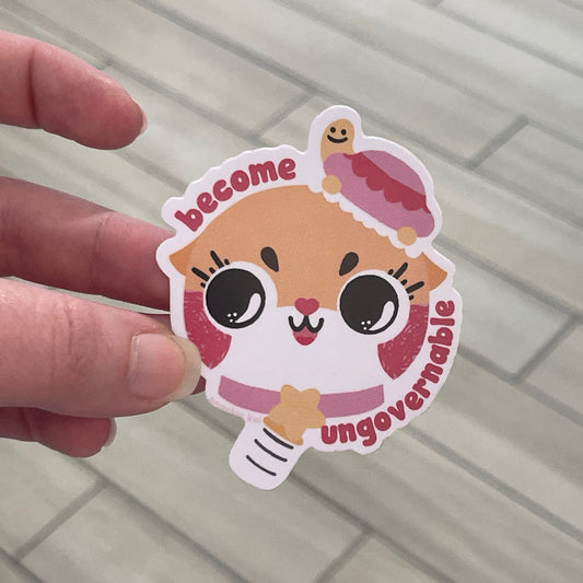 become ungovernable peachie sticker