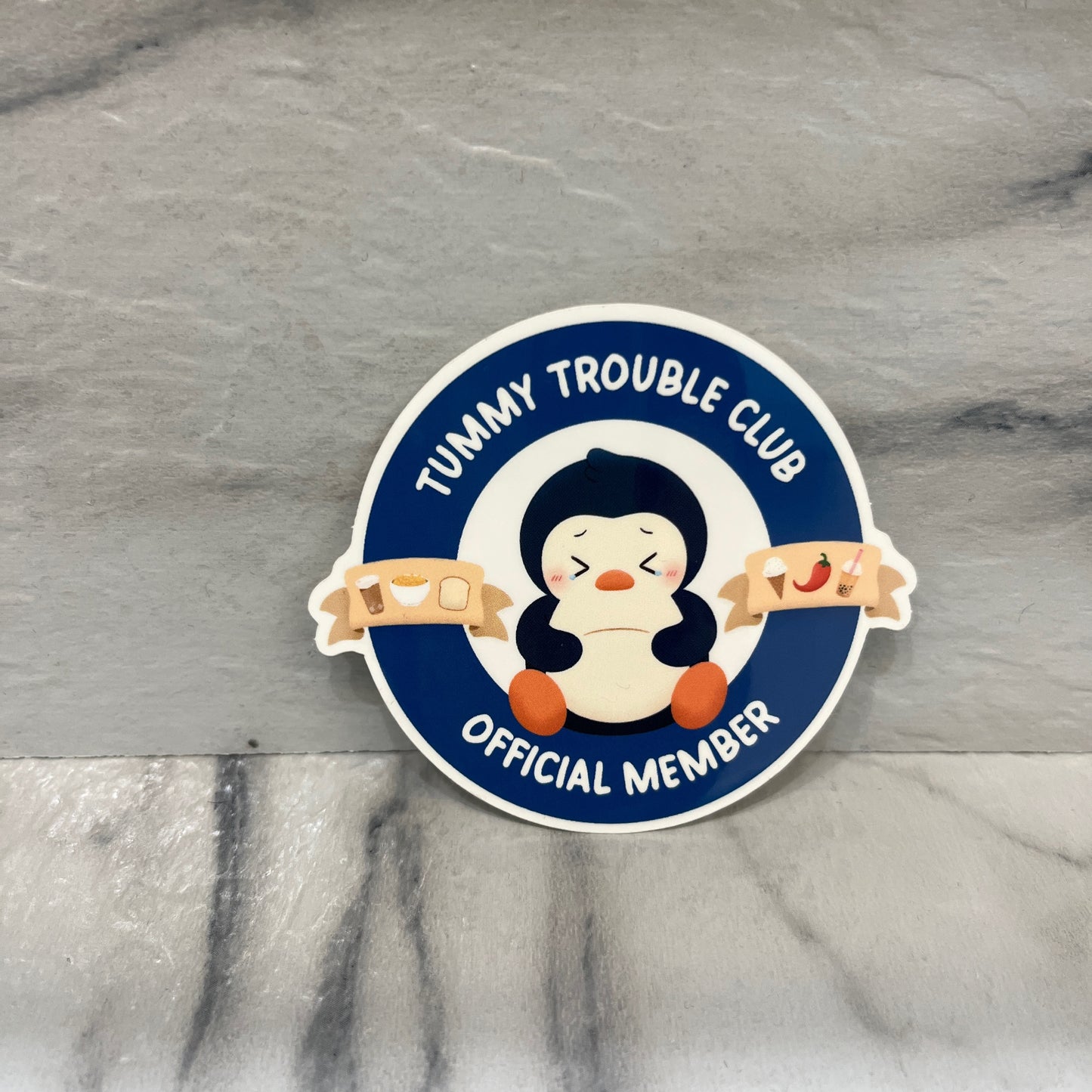 Tummy Trouble Club sticker