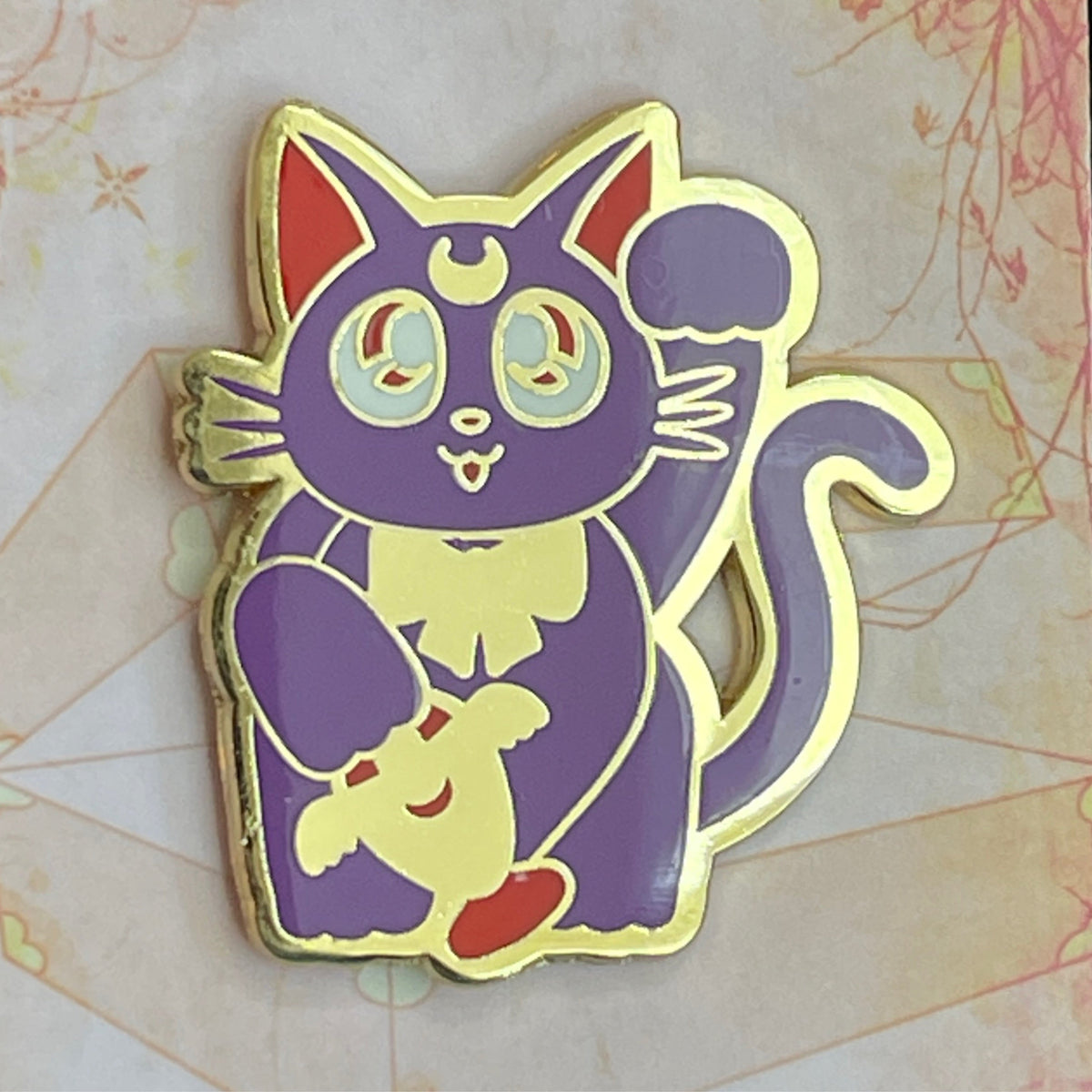 Maneki Luna Enamel Pin