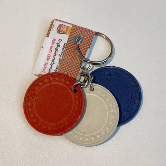 Poker 3 Chip Keychain