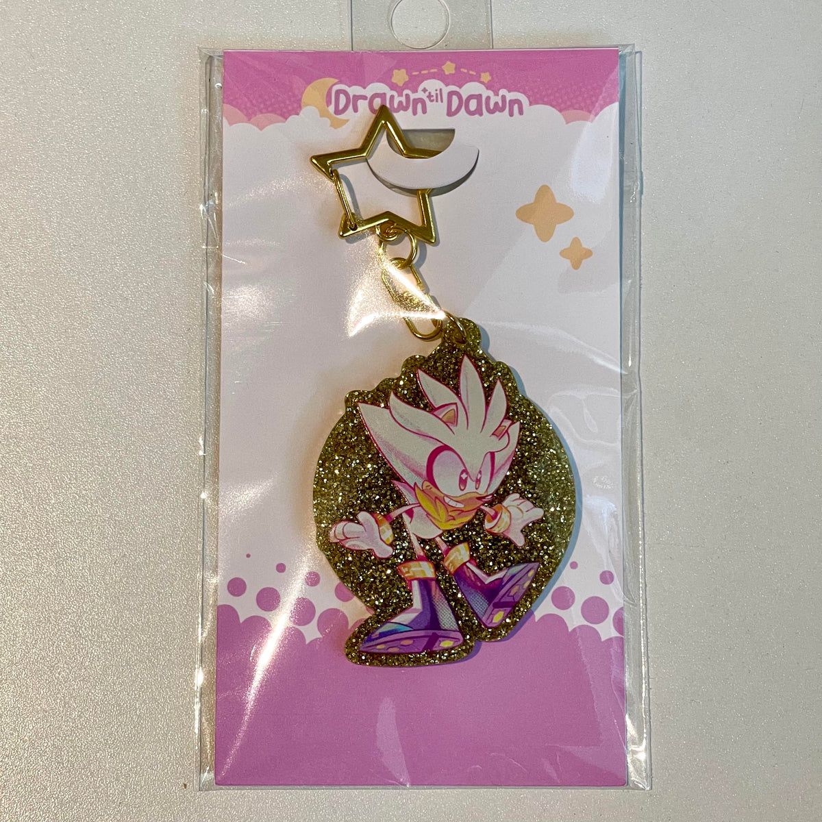 SUPER Silver Acrylic Charm