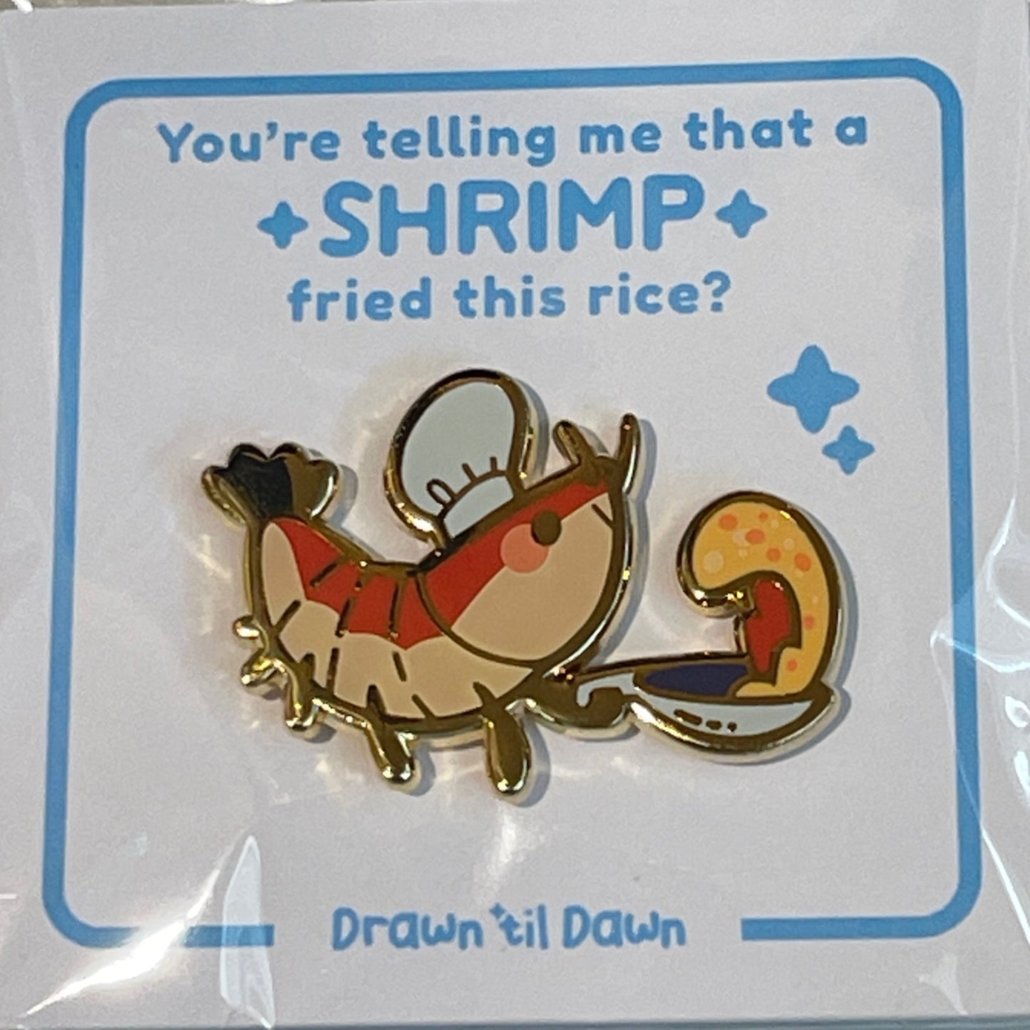 Shrimp Enamel Pin
