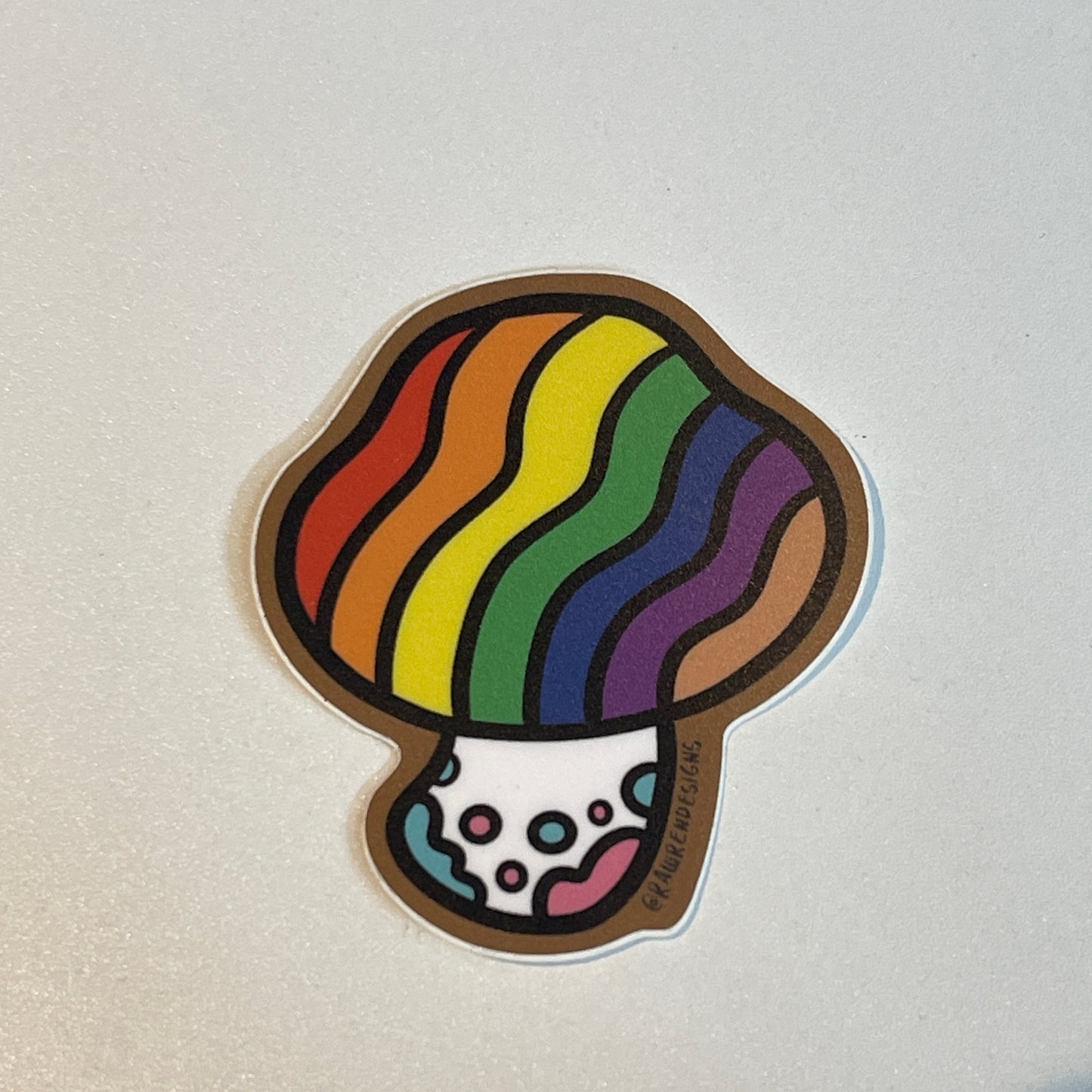Rawren Pride Mushroom Sticker