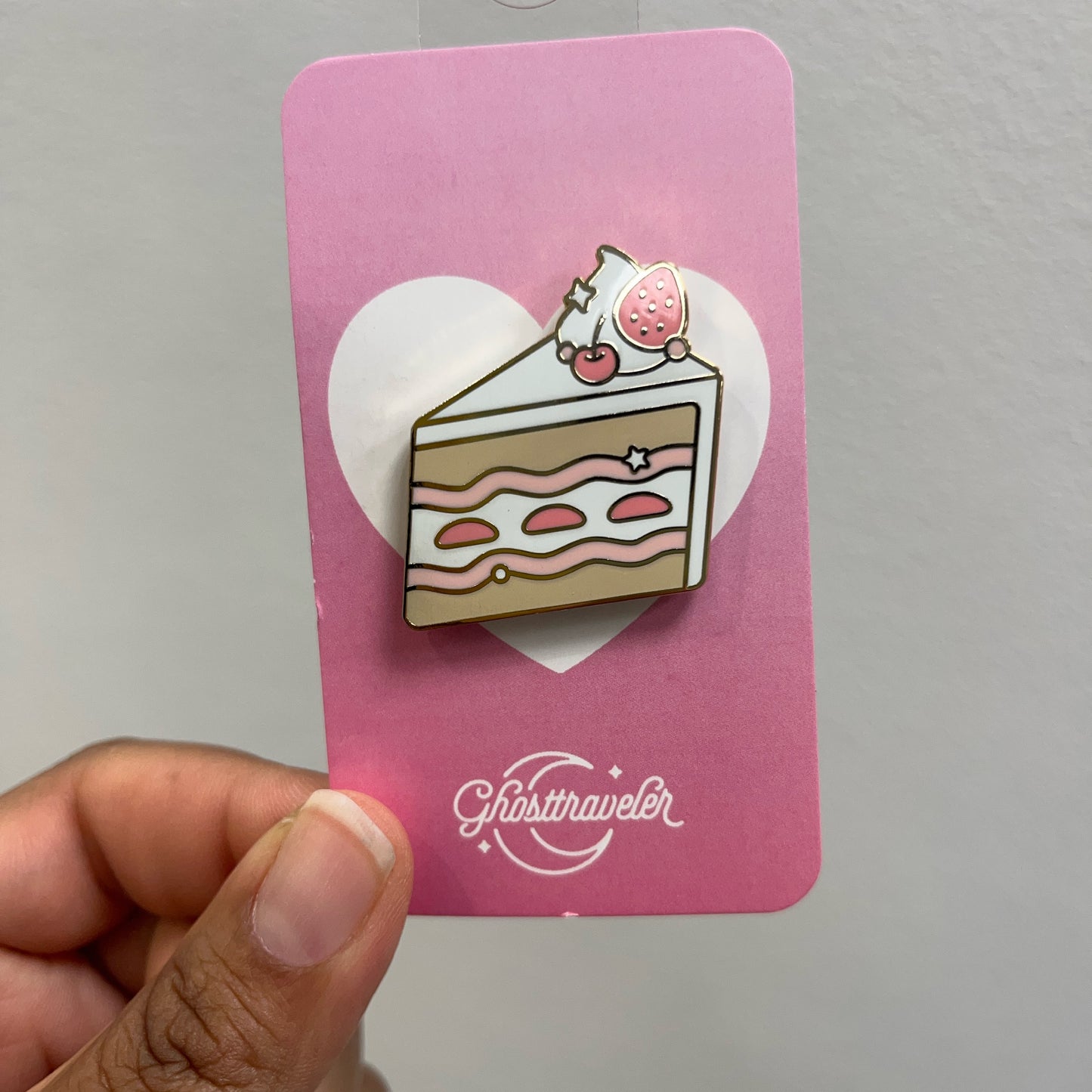 Strawberry Cake Enamel Pin