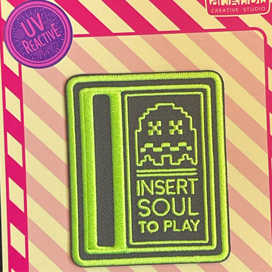 Insert Soul to Play - Lime Fabric Patch