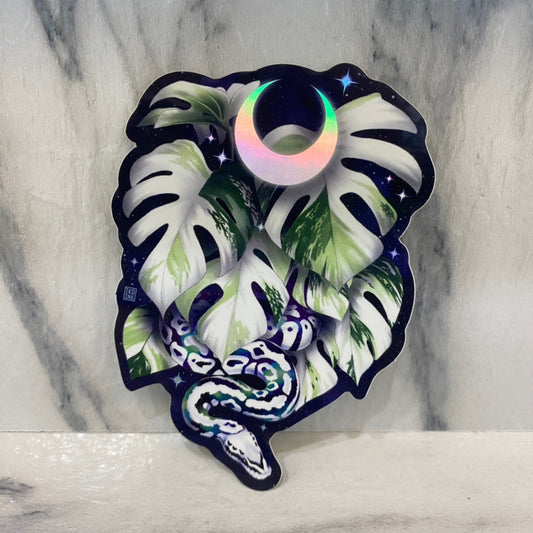 Monstera Snake Holo Sticker