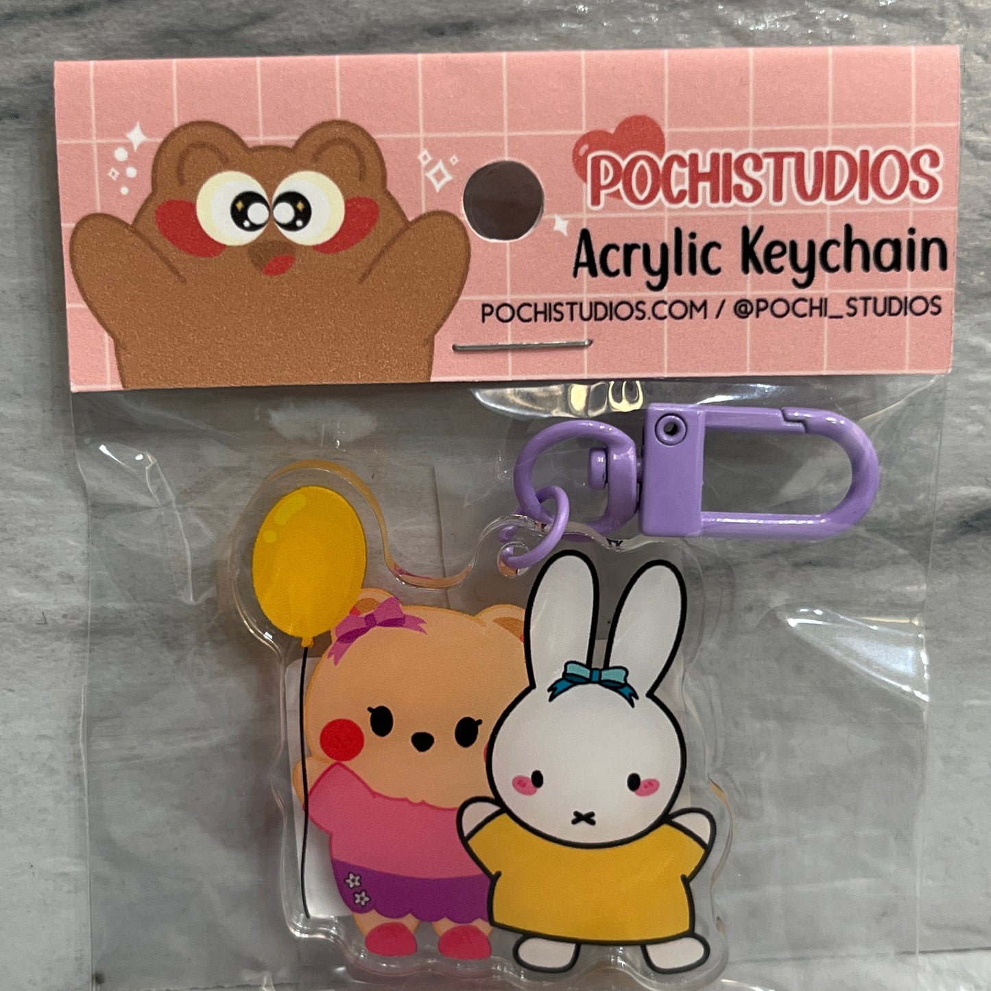 Miffy & Bear Friends Keychain