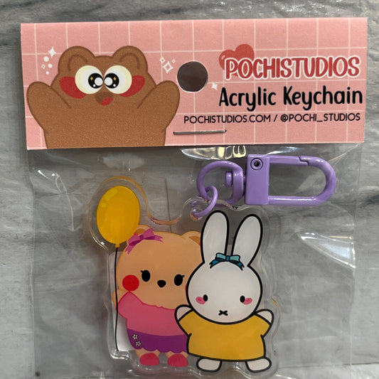 Miffy & Bear Friends Keychain