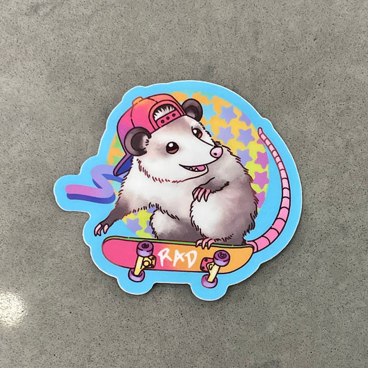 Skateboard Opossum Sticker