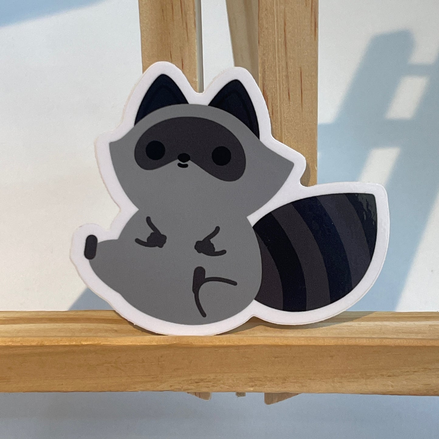 Raccoon Sitting Vinyl Sticker