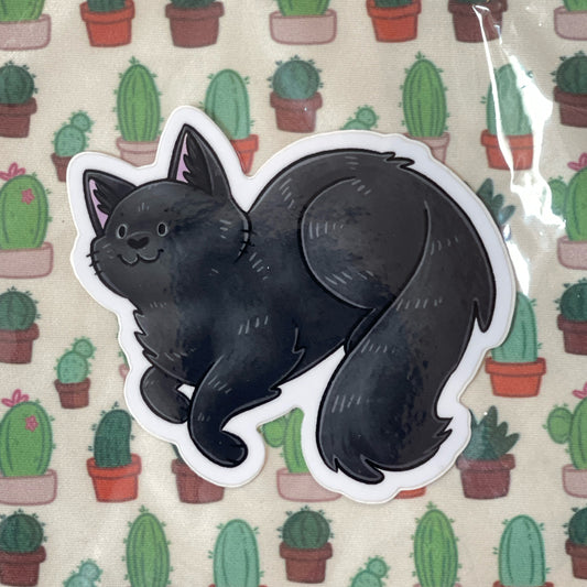 Cat - Black Sticker