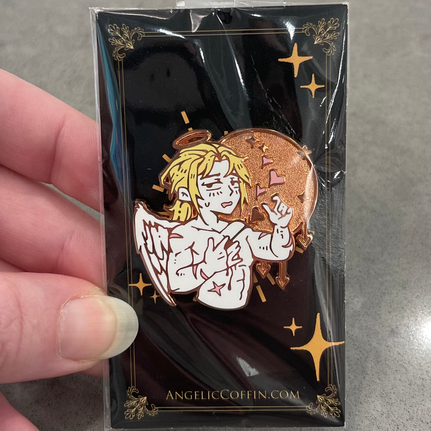 Smitten Angel Enamel Pin