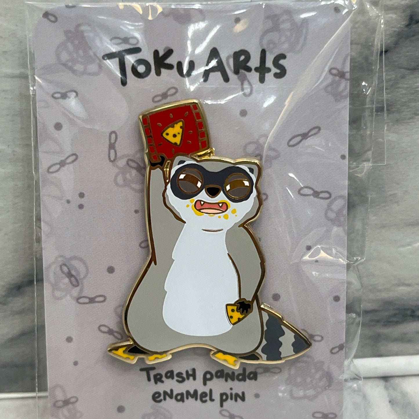 Nacho Chippies Raccoon Enamel Pin