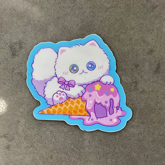 Ice Cream Cat Sticker