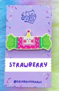 Strawberry Katamari Acrylic Pin