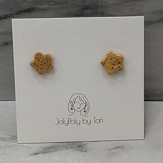 Gold Stars Stud Earrings
