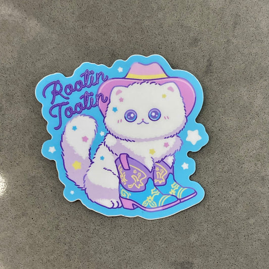 Rootin Tootin Cat Sticker