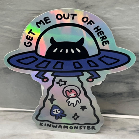UFO Holographic Sticker