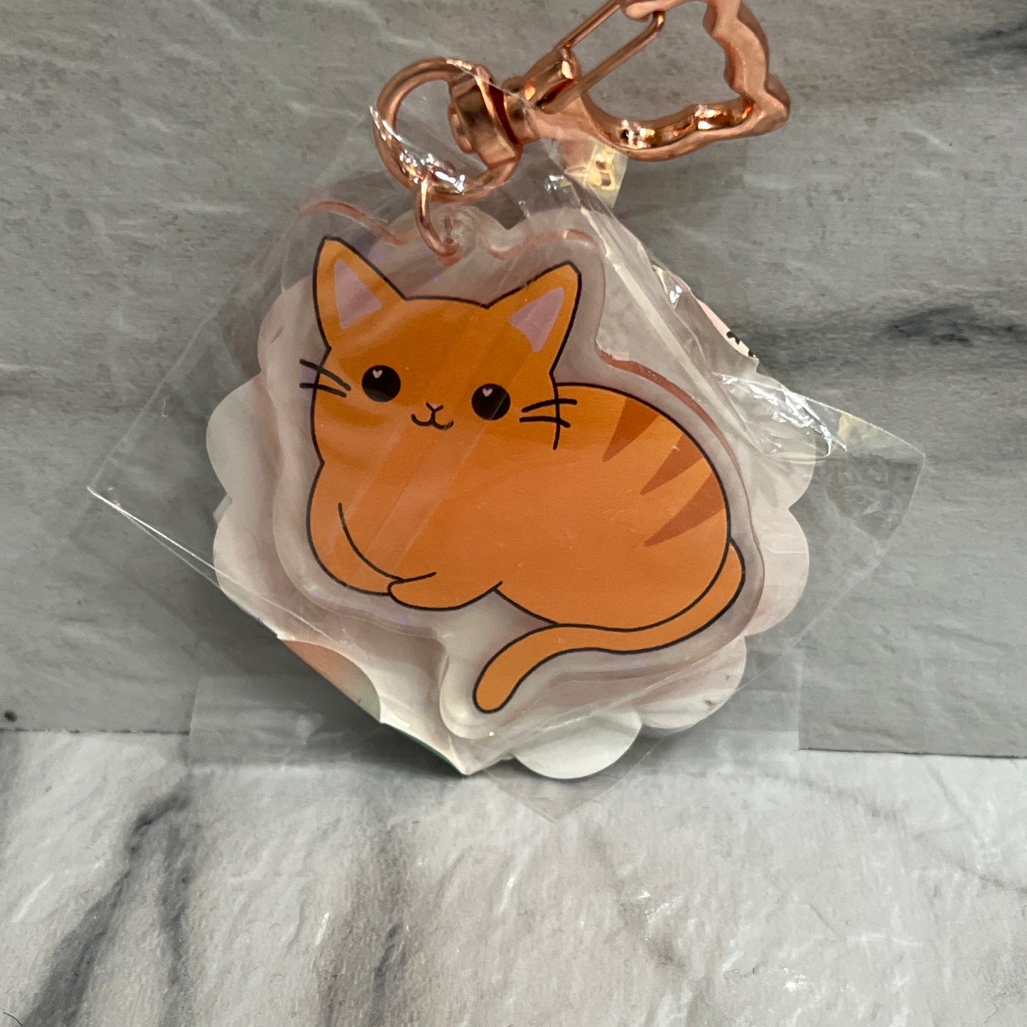 Orange Cat Keychain