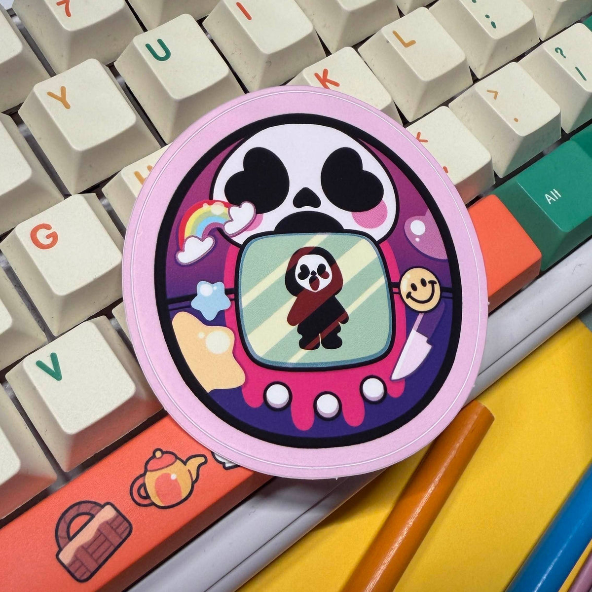 Scream Ghostface Tamagotchi Sticker