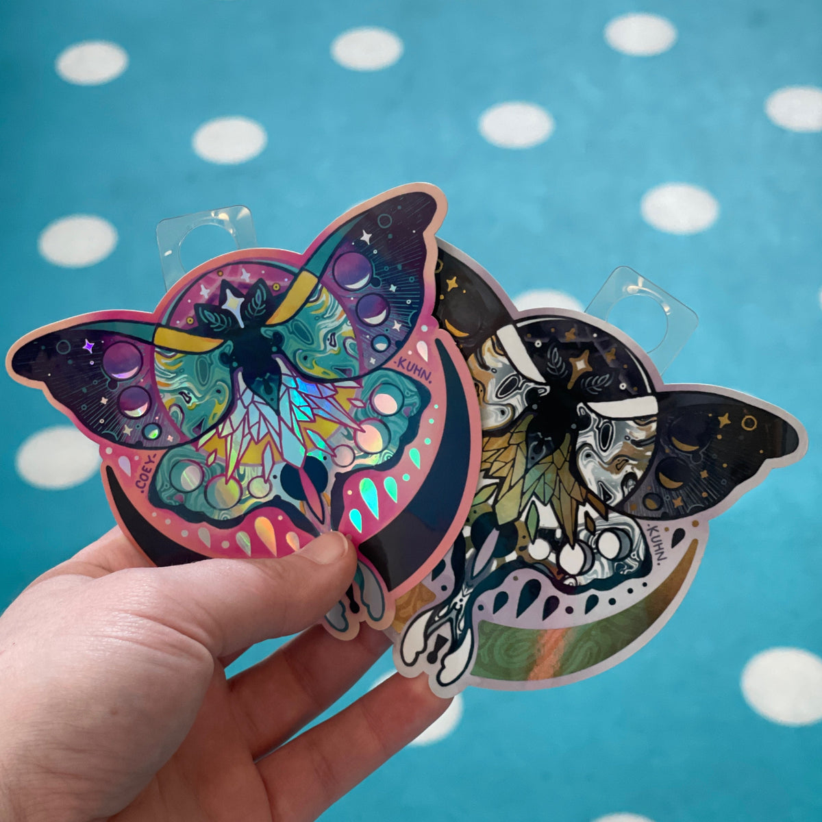 Holographic Moth Sticker