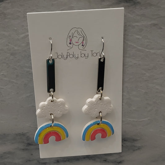 Silver Rainbow Earrings