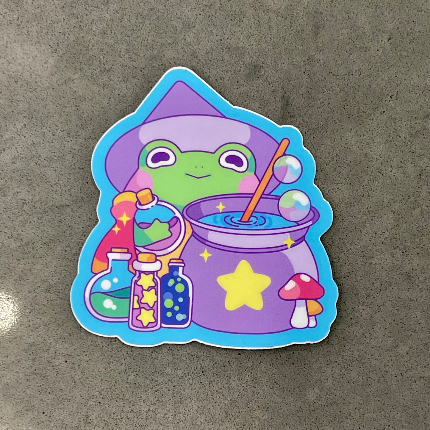 Potion Frog Wizard Sticker