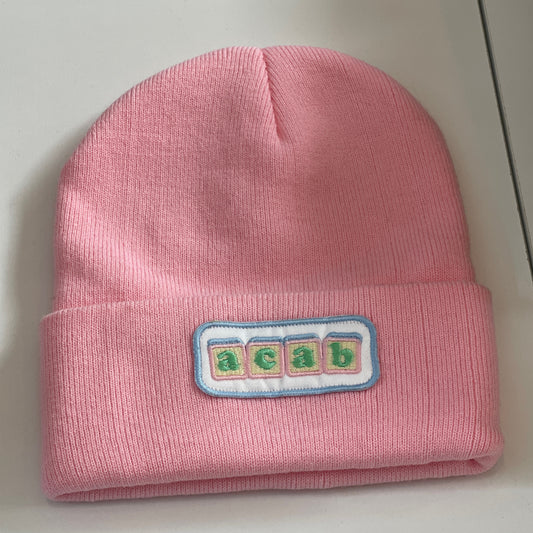 Pink “ACAB” Beanie
