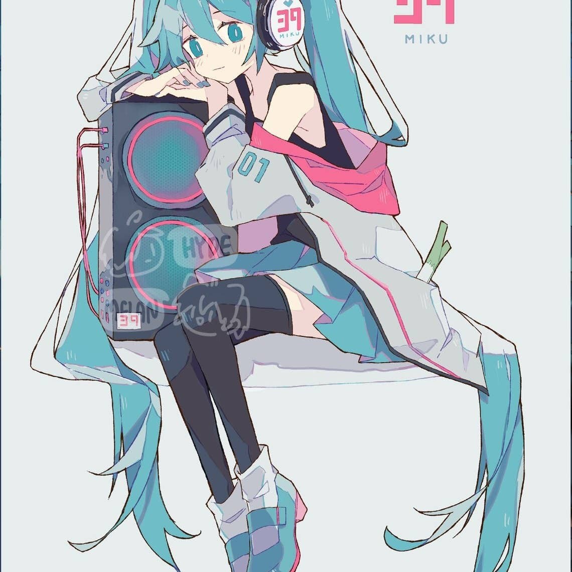 Miku Day (Vocaloid) 8.5x11 Poster Print