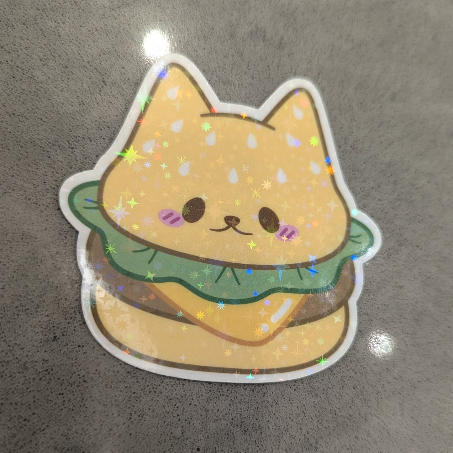 Cat Burger Sticker