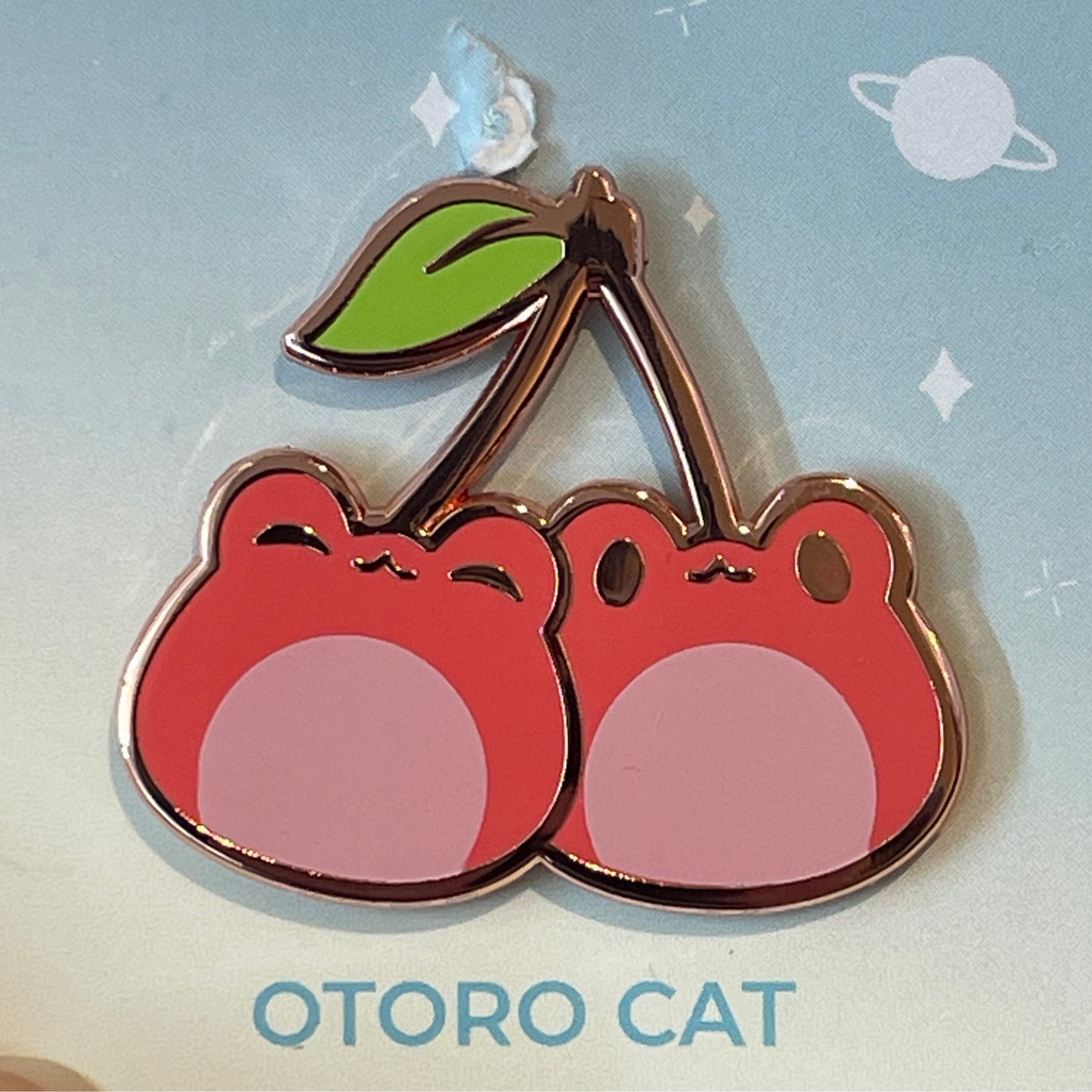 Cherry Frogs Enamel Pin