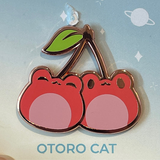Cherry Frogs Enamel Pin