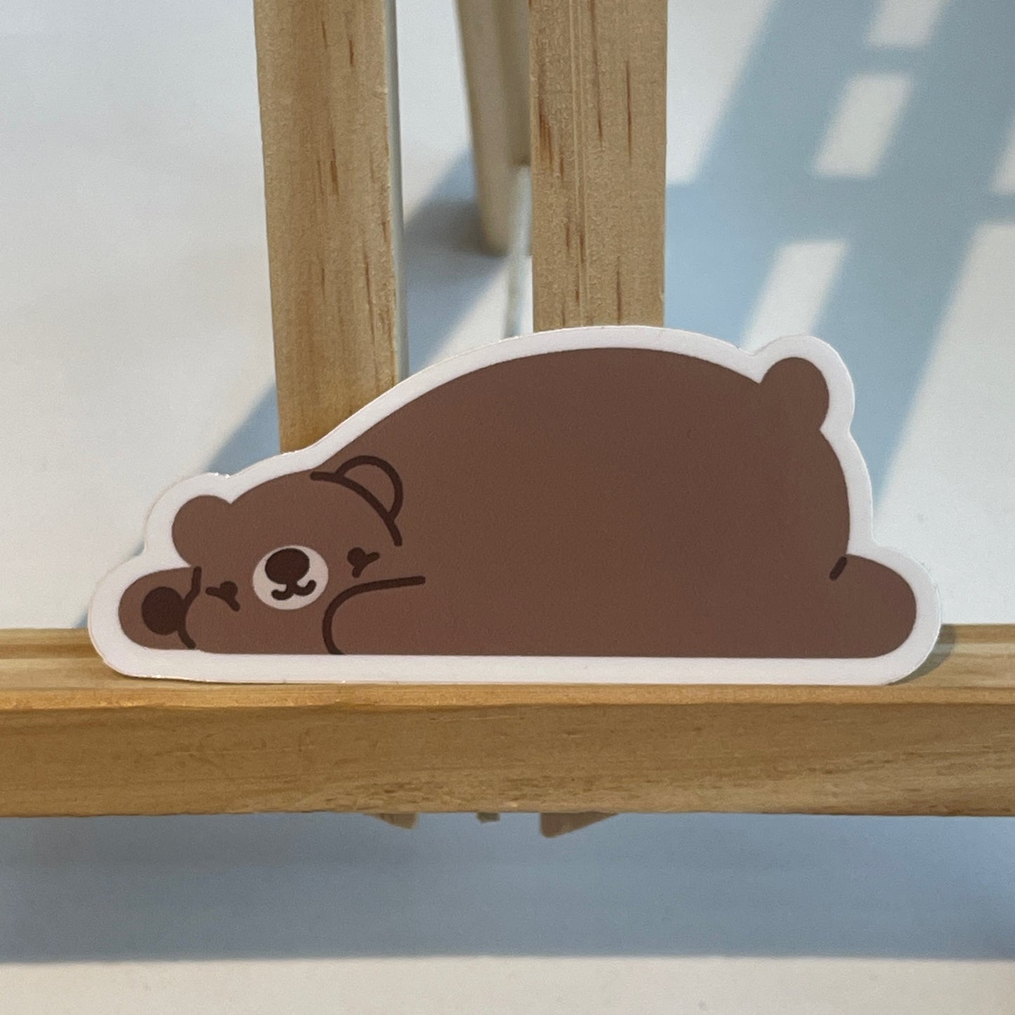 Flat Bear Vinyl Sticker
