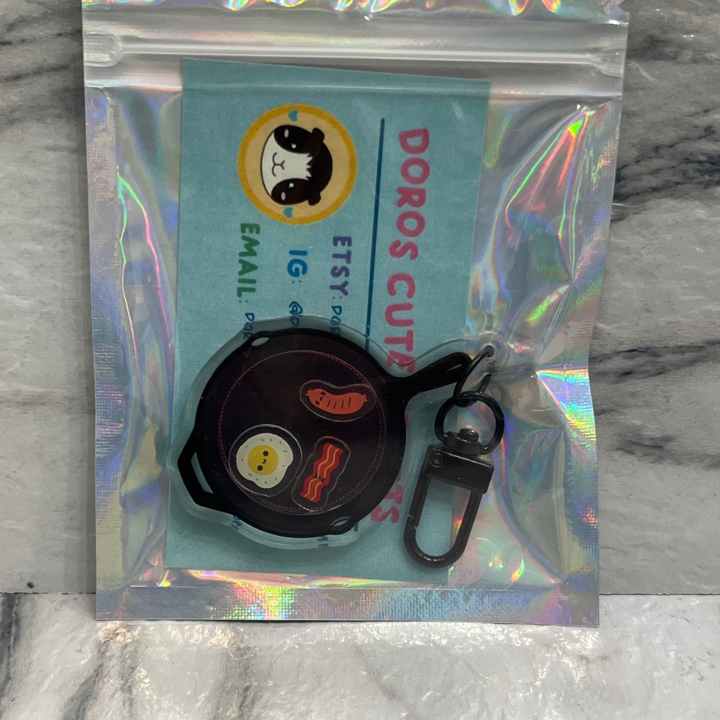 Breakfast Shaker Keychain