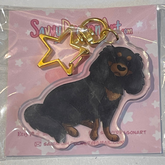Cocker Spaniel - Brown & Black Keychain