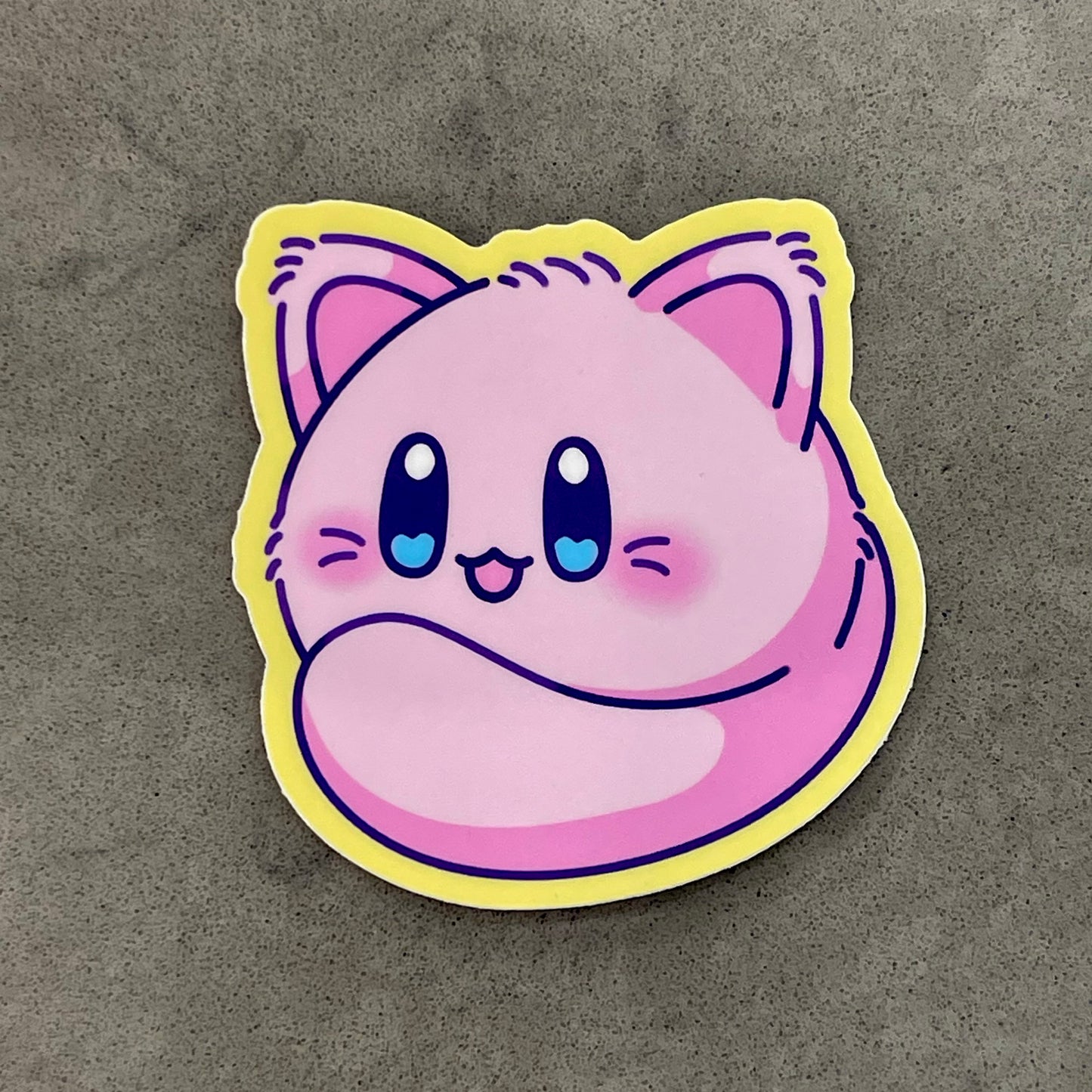 Curled Up Purrby Sticker