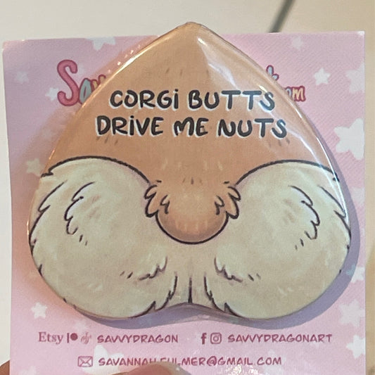 Corgi Butts Button