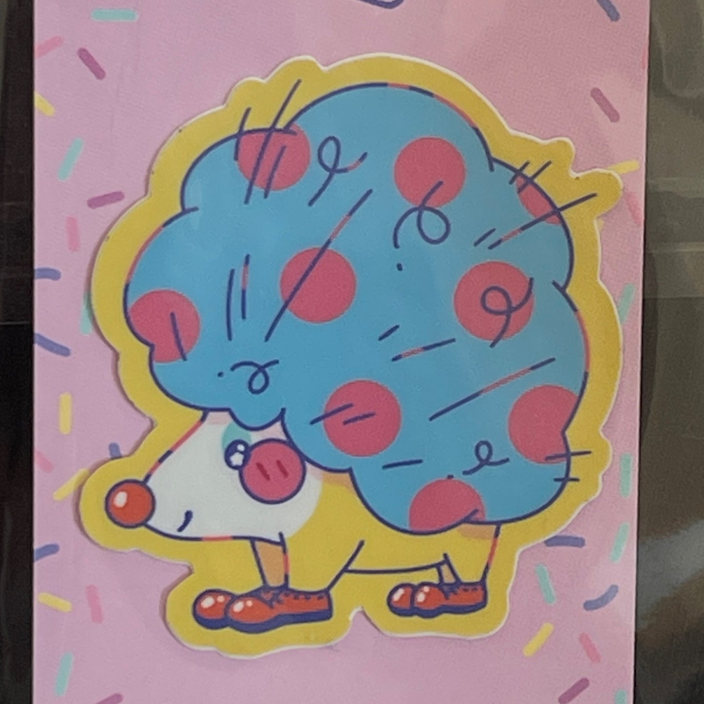Porcupine Clown Sticker