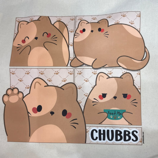 Chubby Brown Cat ToteBags