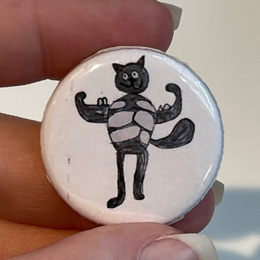 Muscle Cat Button