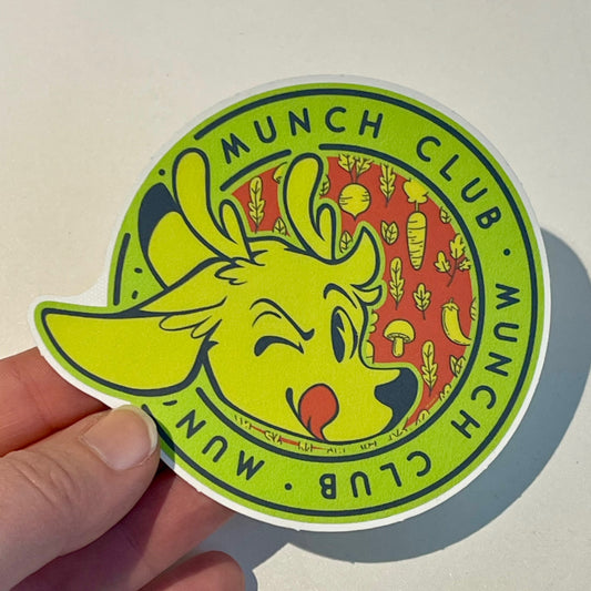 Munch Club Deer Vinyl Sticker