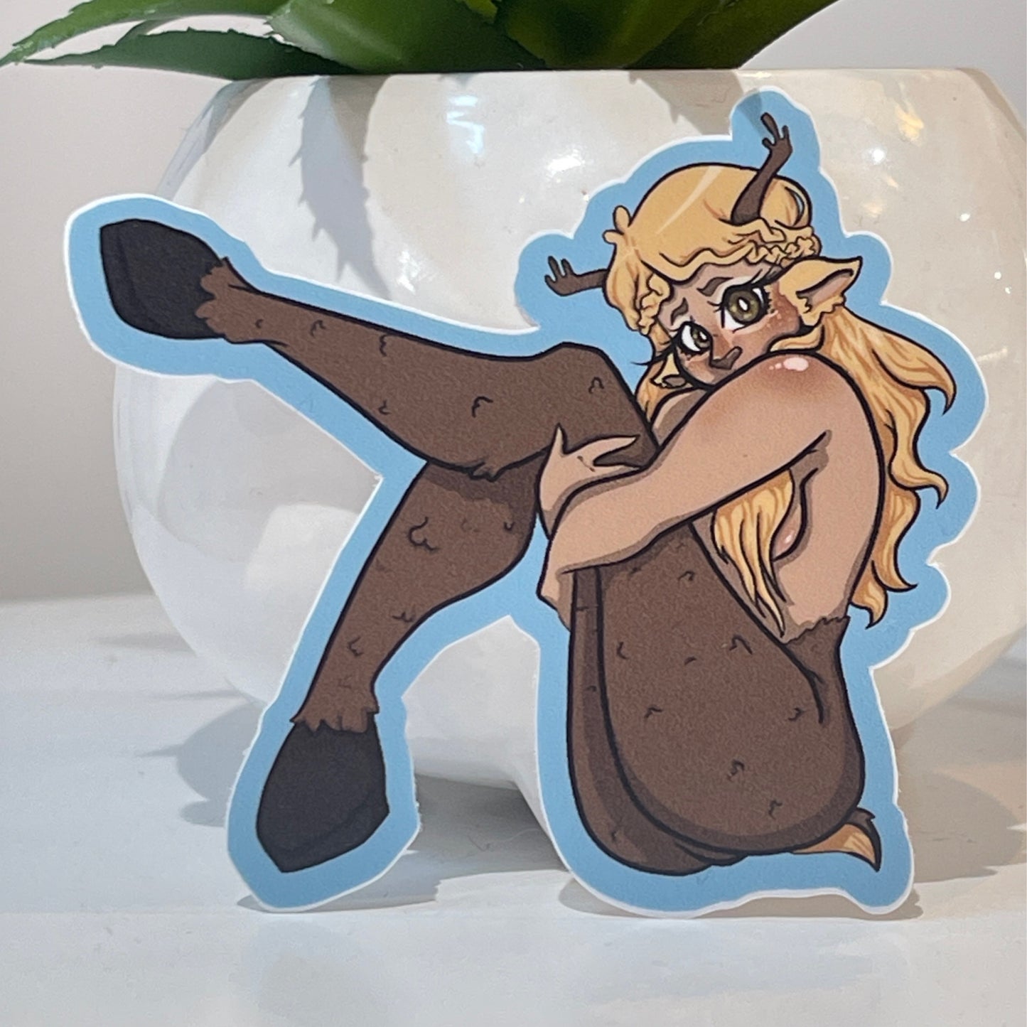 Faun Girl (blue outline)