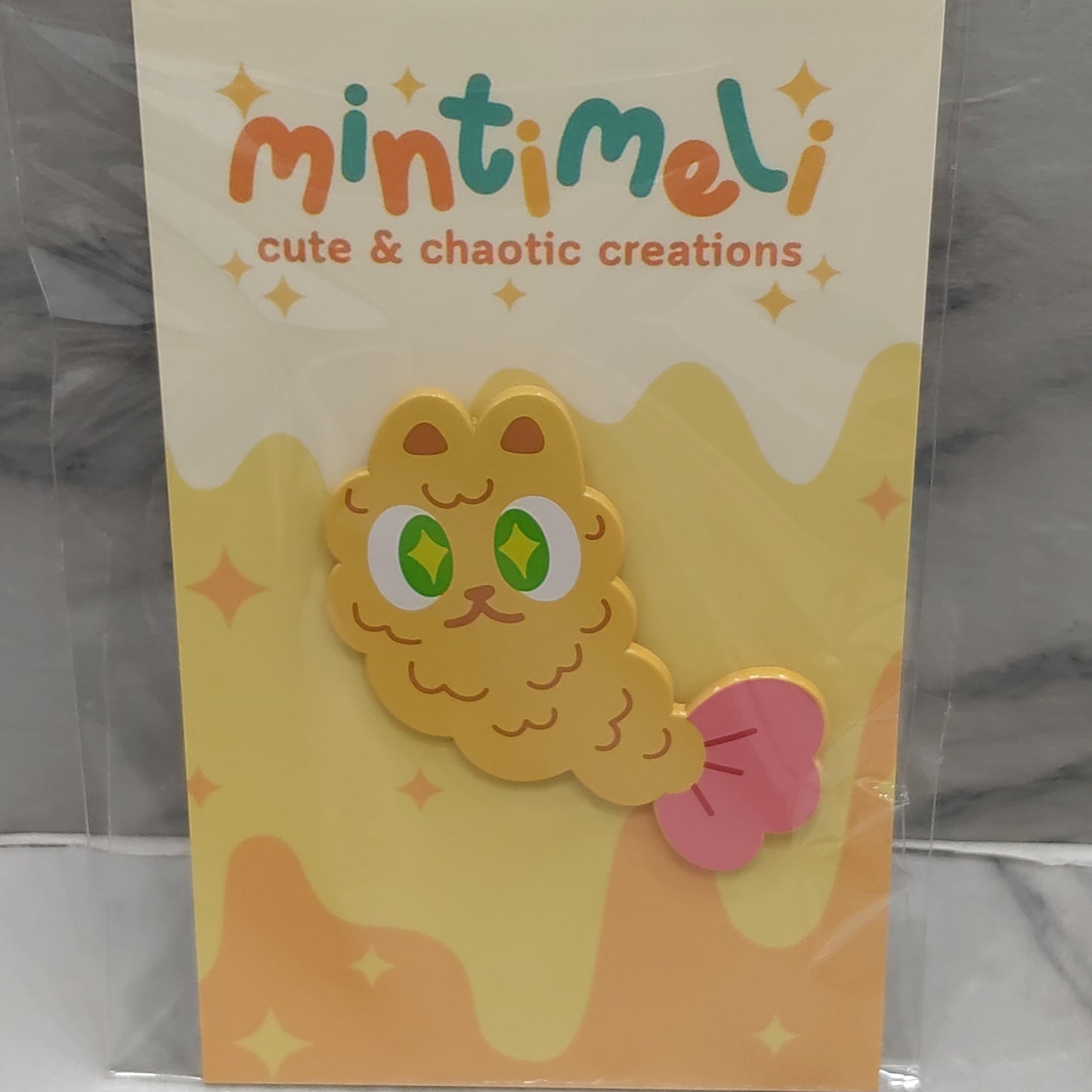 Shrimp Cat Enamel Pin