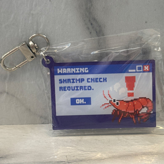 Shrimp Check Pixel Charm