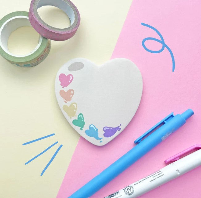 Heart Paint Palette Sticky Notes