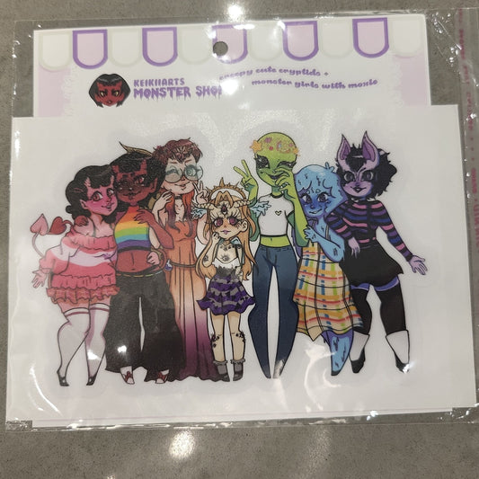 LGBTQIA+ Monster Girls Decal