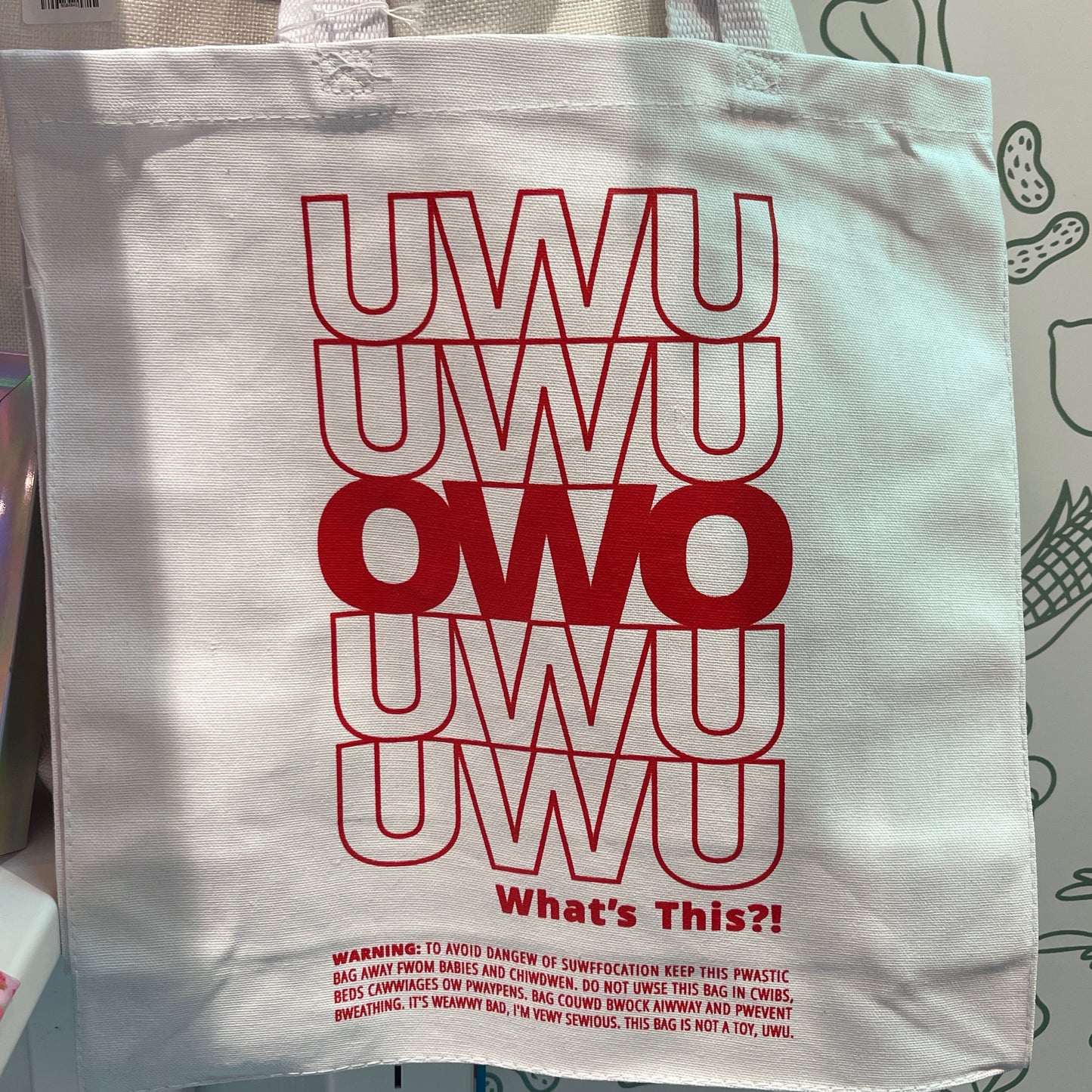 OWO Meme Tote Bag - White